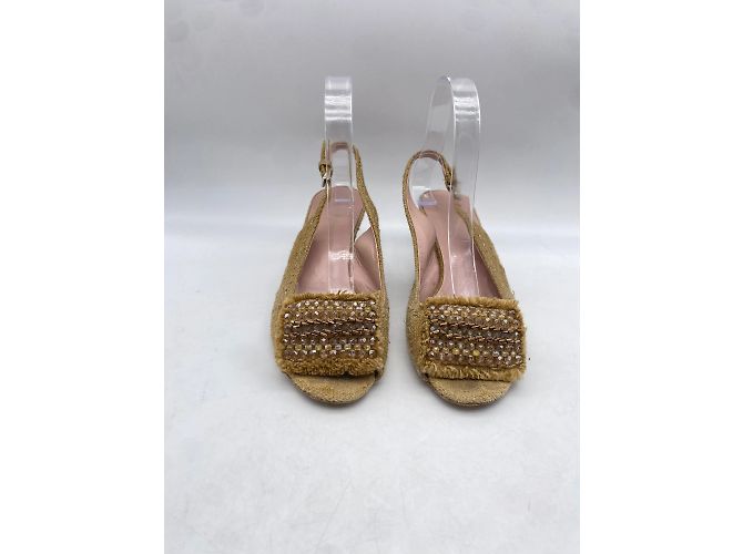 Sandali Prada T.EU 36.5 Tessuto Beige - vista 3