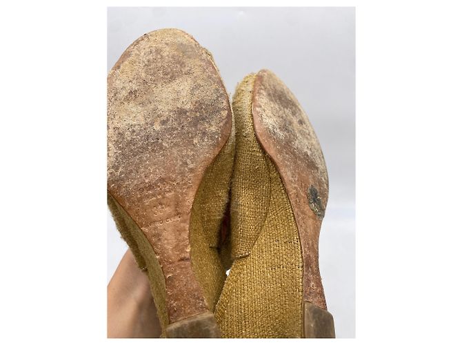 Sandali Prada T.EU 36.5 Tessuto Beige - vista 7
