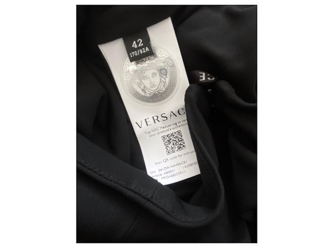 Abito Versace monospalla decorato con cerchi Nero - vista 7