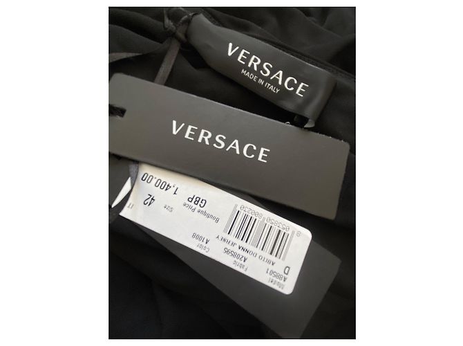 Abito Versace monospalla decorato con cerchi Nero - vista 8