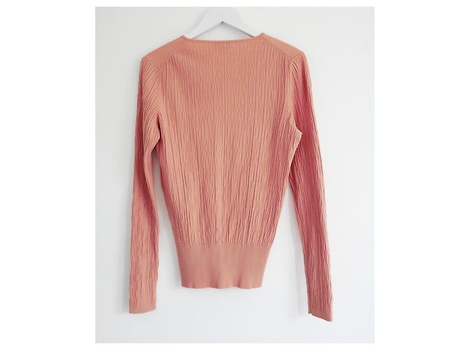 Chanel Resort 2018 Crinkle-Strickoberteil Pink - Ansicht 4