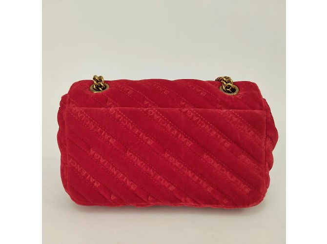 BB Round Balenciaga Balenciaga BB Runde Samt-Umhängetasche - Ansicht 4