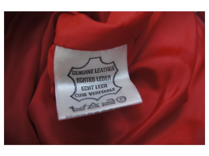 Autre Marque Falda de cuero roja - vista 4