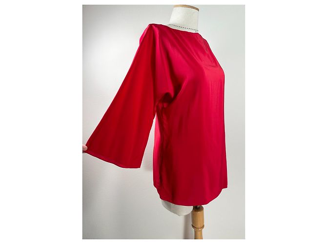 Blusa de seda roja Ralph Lauren - vista 2