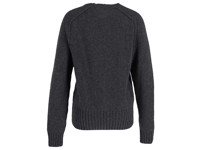 Suéter Dolce & Gabbana Cupido Knit com remendo em lã cinza - vista 3