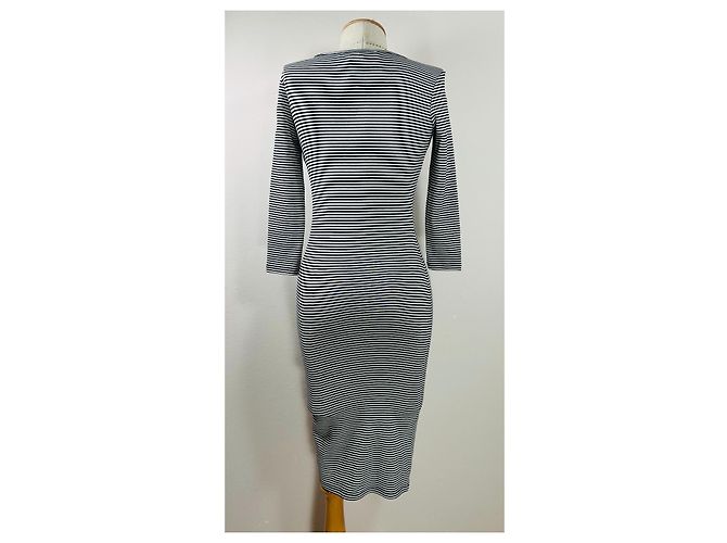 Vestido Ralph Lauren de rayas blanco y negro de algodón - vista 3