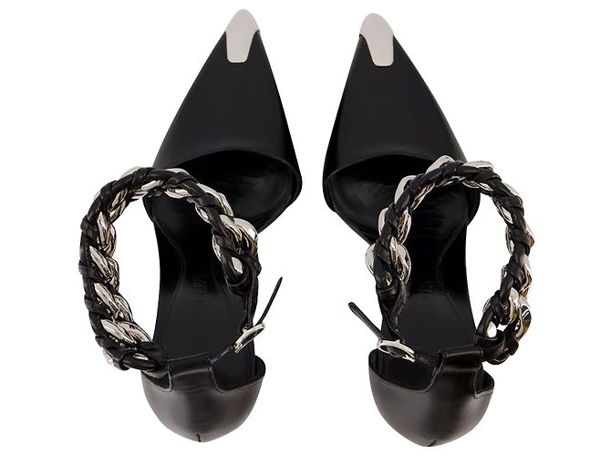 Zapatos de tacón Punk - Alexander Mcqueen - Cuero - Negro/plata - vista 4