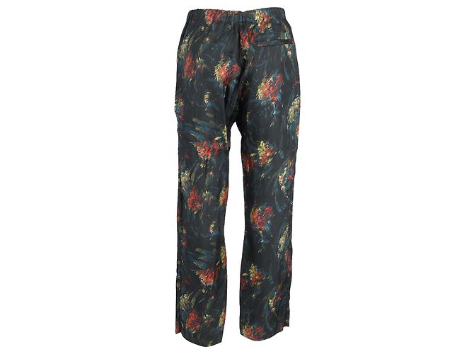 Pantalones florales de viscosa negra de Dries Van Noten - vista 3