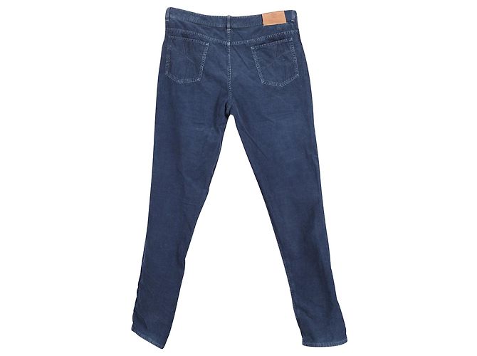 Brunello Cucinelli Straight Leg Denim Jeans in Blue Cotton - view 2