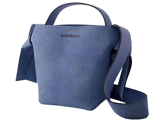 Bolso bandolera Musubi Mini - Acne Studios - Piel - Azul claro - vista 2