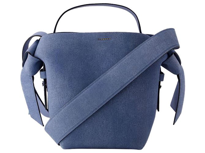 Bolso bandolera Musubi Mini - Acne Studios - Piel - Azul claro - vista 3