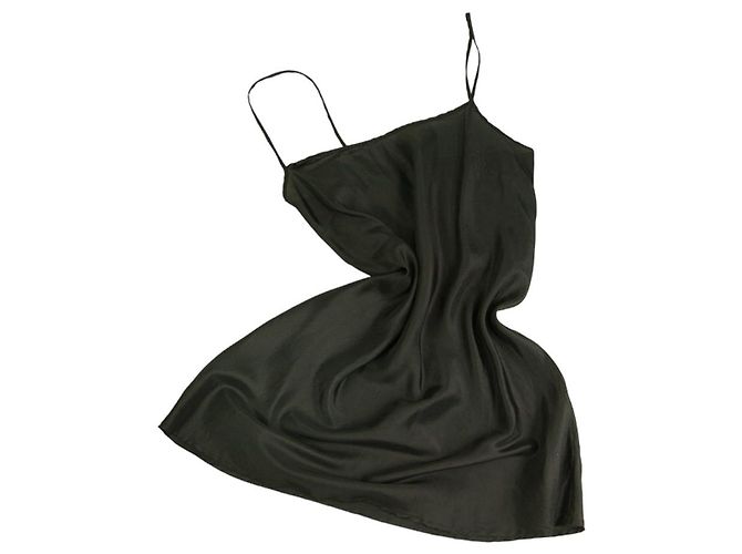 Juicy Couture Schwarzes seidiges Devore-Velours-Minikleid mit Blumenperlen, Größe 8 - Ansicht 5