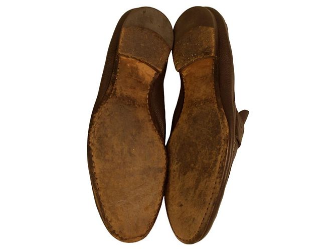 Louis Vuitton Mocassini Slip On con Nappe in Pelle Grigio Talpa da Uomo 7.5 M - vista 2