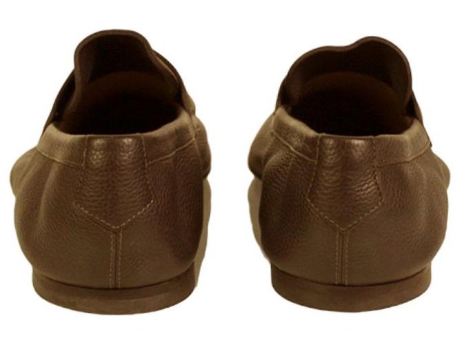 Louis Vuitton Mocassini Slip On con Nappe in Pelle Grigio Talpa da Uomo 7.5 M - vista 6