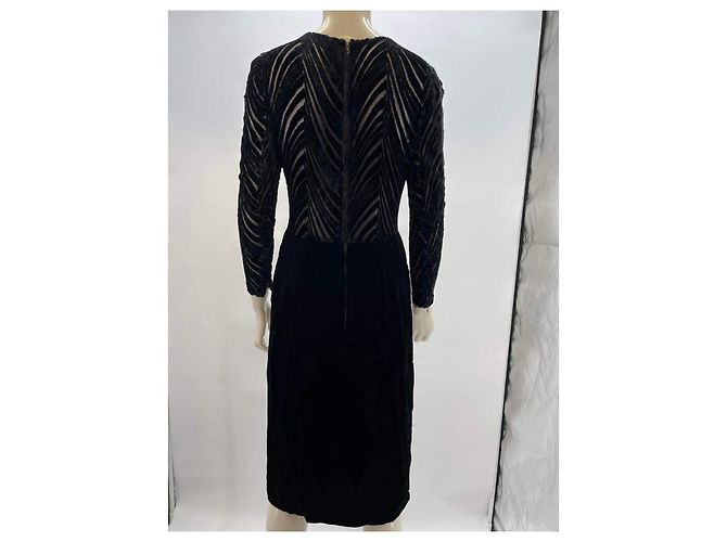 Cambon Vintage Chanel Samtkleid Schwarz - Ansicht 2