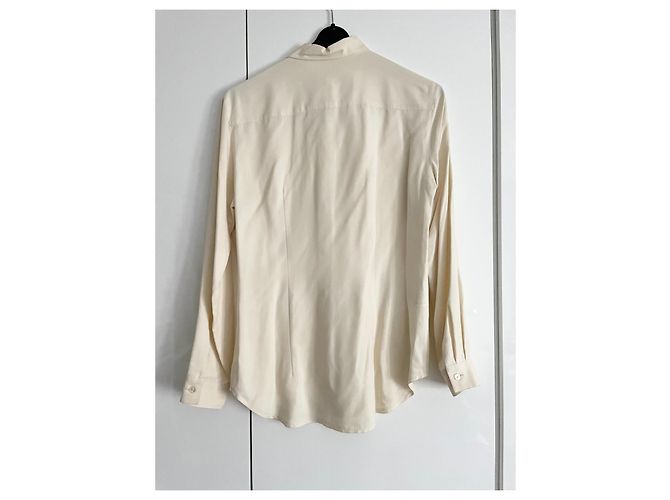 Autre Marque Camicia Caractère in seta ecru pesca Bianco Bianco sporco - vista 4