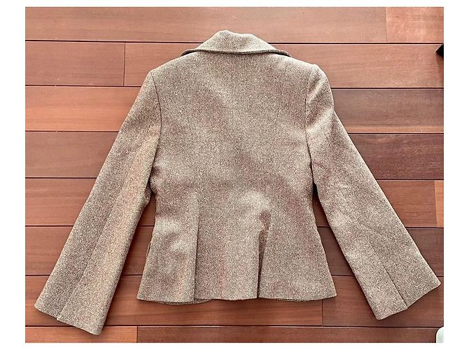 Autre Marque Chaqueta entallada Arayal de lana y seda burdeos Beige - vista 2