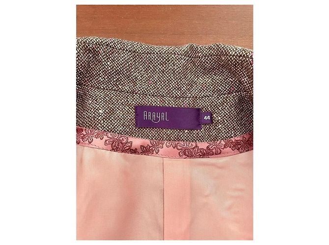 Autre Marque Chaqueta entallada Arayal de lana y seda burdeos Beige - vista 4