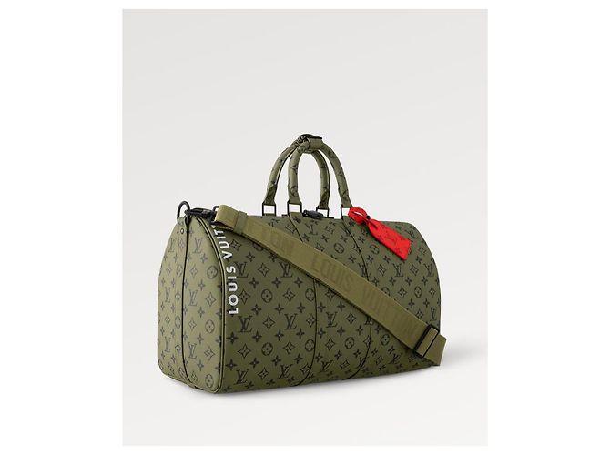Abbesses Louis Vuitton LV Keepall 45 verde - vista 2
