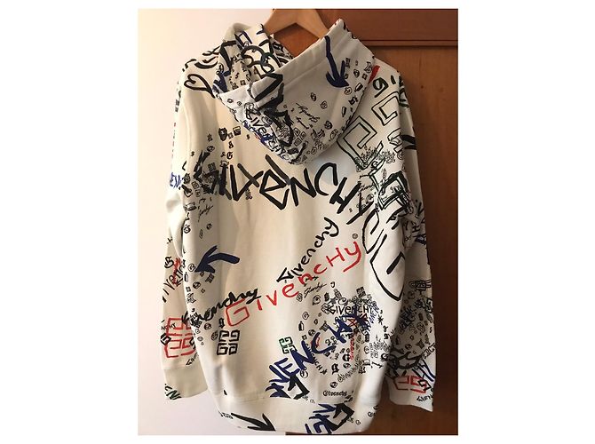 Givenchy Cremefarbener Graffiti-Hoodie - Ansicht 3
