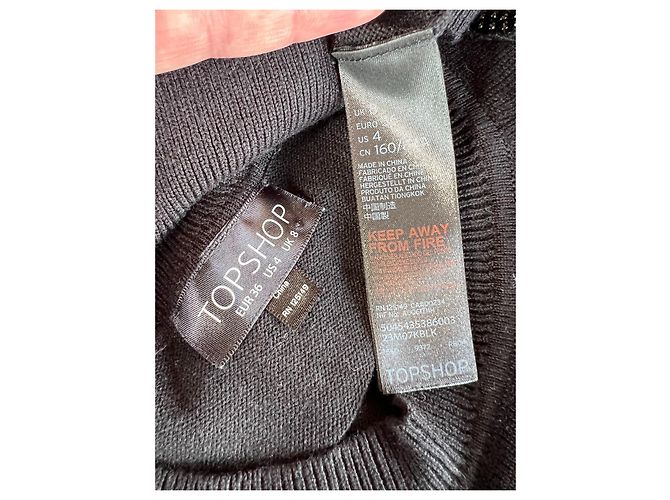 Topshop Schwarzer Strick aus Viskose - Ansicht 3