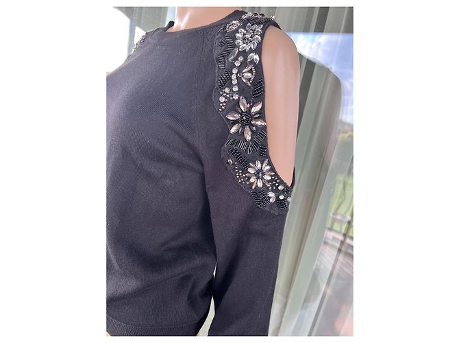 Topshop Schwarzer Strick aus Viskose - Ansicht 4
