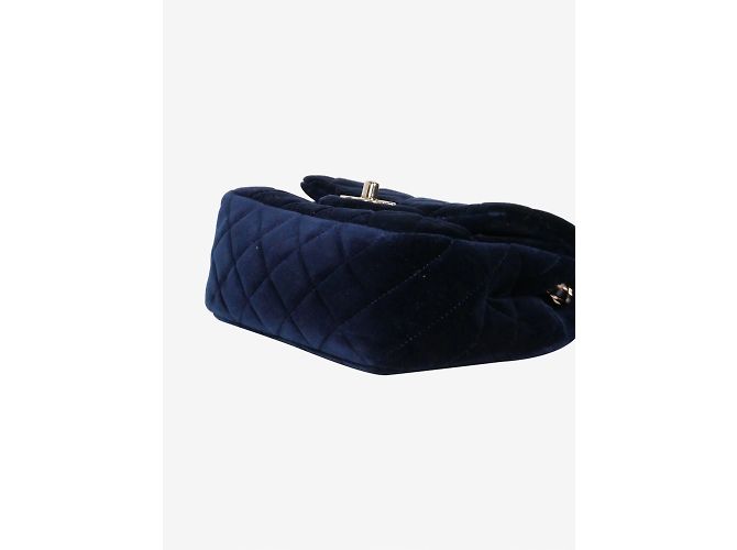 Chanel Velluto mini quadrato blu 2020 Classica patta singola in hardware dorato - vista 7