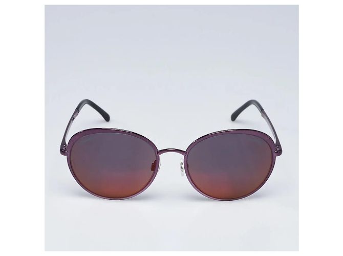 Occhiali da sole Chanel viola con lenti a specchio iridescenti Porpora - vista 3