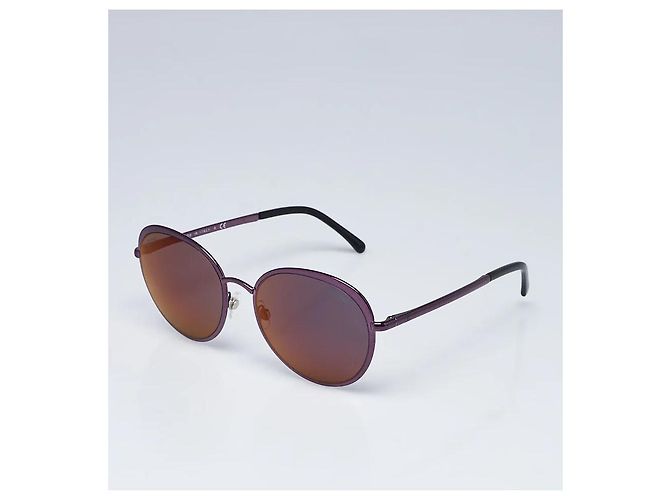 Occhiali da sole Chanel viola con lenti a specchio iridescenti Porpora - vista 4