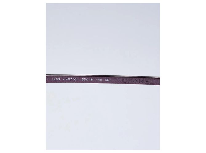 Occhiali da sole Chanel viola con lenti a specchio iridescenti Porpora - vista 5