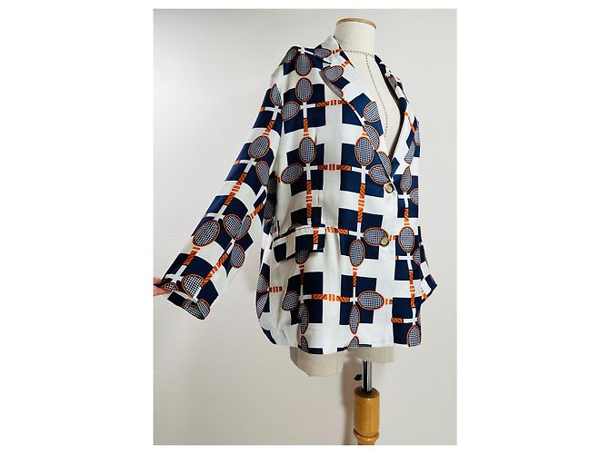 La Prestic Ouiston Seiden Blazer Racket Oversize Mehrfarben - Ansicht 2