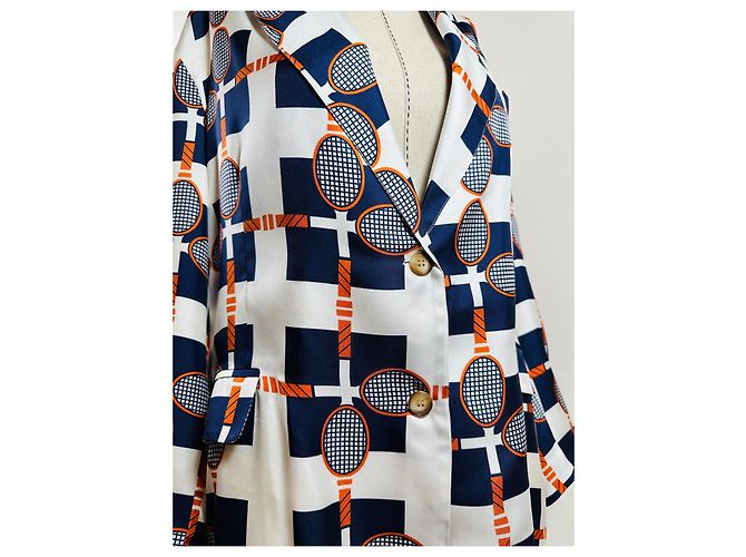 La Prestic Ouiston Seiden Blazer Racket Oversize Mehrfarben - Ansicht 3