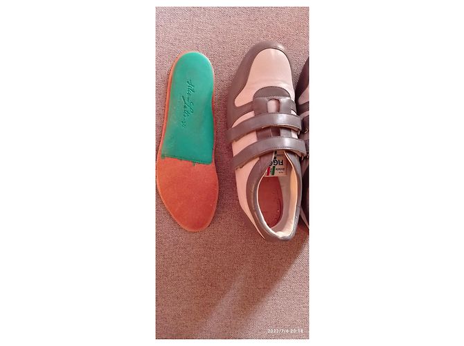 Silvano Lattanzi Sneakers senza lacci Beige Grigio - vista 3