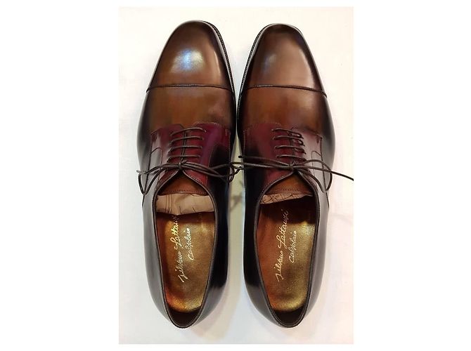 Silvano Lattanzi Stringate Multicolore Marrone chiaro - vista 3