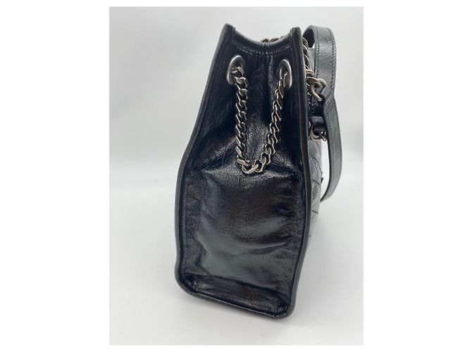 Borsa tote Monogram Yves Saint Laurent in pelle nera Nero - vista 11