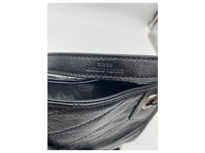 Borsa tote Monogram Yves Saint Laurent in pelle nera Nero - vista 17