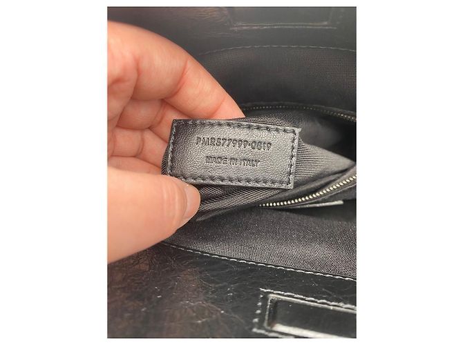 Borsa tote Monogram Yves Saint Laurent in pelle nera Nero - vista 19