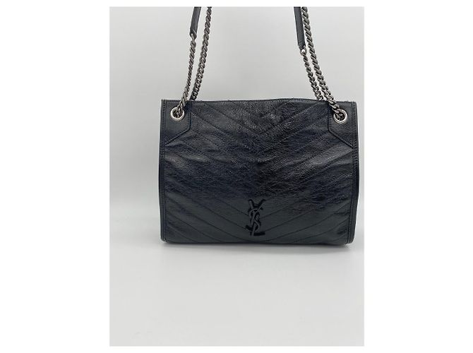 Borsa tote Monogram Yves Saint Laurent in pelle nera Nero - vista 3