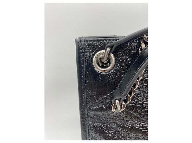 Borsa tote Monogram Yves Saint Laurent in pelle nera Nero - vista 6