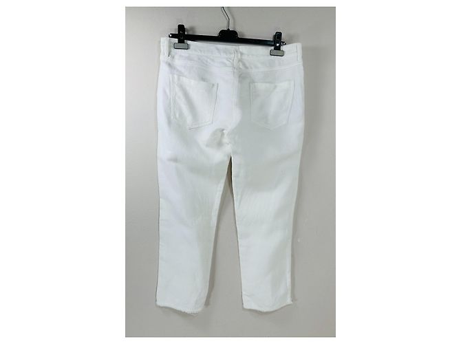 Pantalones Ann Demeulemeester Blancos de Lino y Algodón - vista 2