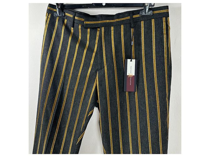 Pantaloni rigati Tommy Hilfiger Grigio Oro Multicolore - vista 2