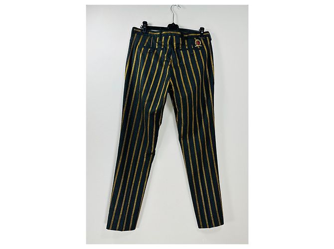 Pantaloni rigati Tommy Hilfiger Grigio Oro Multicolore - vista 3