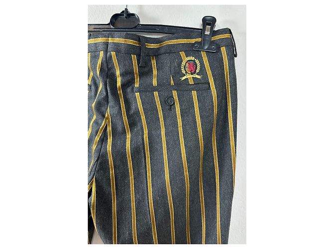 Pantaloni rigati Tommy Hilfiger Grigio Oro Multicolore - vista 4