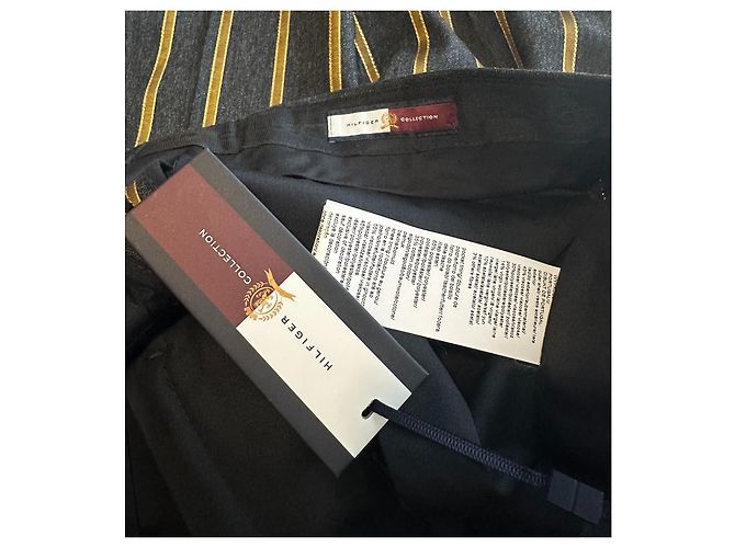 Pantaloni rigati Tommy Hilfiger Grigio Oro Multicolore - vista 5