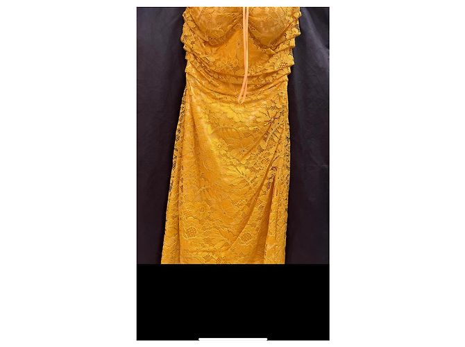 Vestido de encaje amarillo con bustier Dolce & Gabbana - vista 11