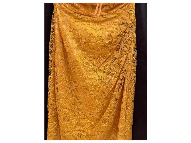 Vestido de encaje amarillo con bustier Dolce & Gabbana - vista 13