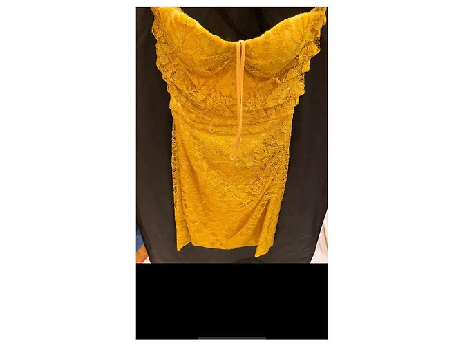 Vestido de encaje amarillo con bustier Dolce & Gabbana - vista 14