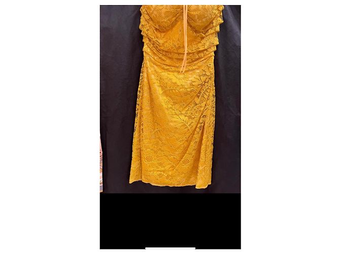 Vestido de encaje amarillo con bustier Dolce & Gabbana - vista 2