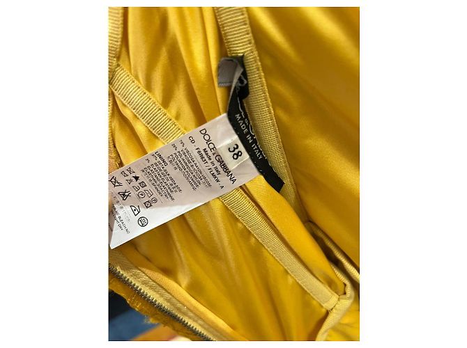 Vestido de encaje amarillo con bustier Dolce & Gabbana - vista 7
