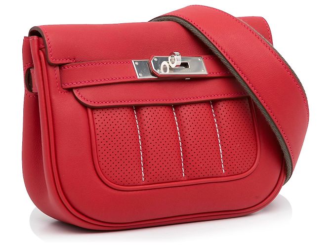 Hermès Borsa a tracolla Hermes Mini Swift Berline rossa Rosso - vista 2